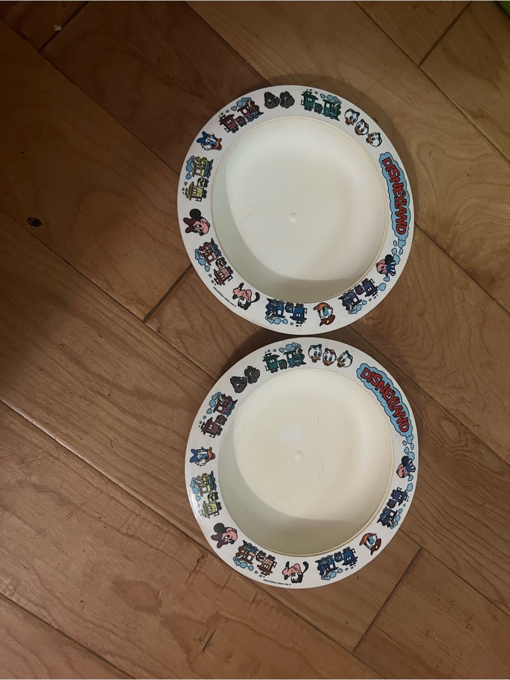 Vintage Disneyland Deka Melamine Cereal Bowls